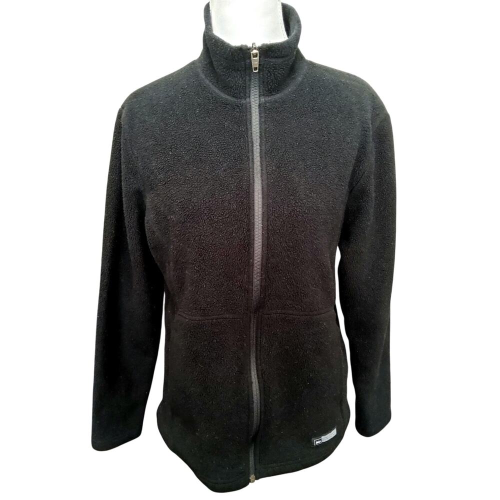 REI Co-op fleece jacket full-zip black size Large lightweight outdoors gorpcore